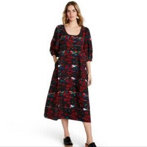 NWT Rachel Comey x Target Women's Floral Printed Volume 3/4 Sleeve Dress